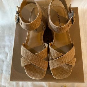 Lucky Brand Bainda  platform sandal Natural
